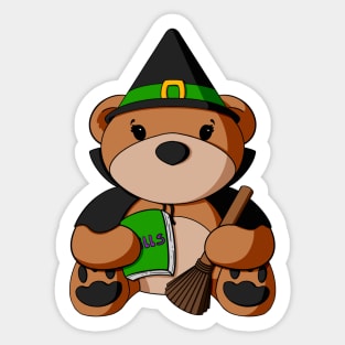 Witch Teddy Bear Sticker